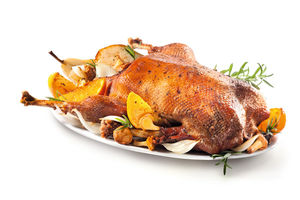 Gans, gebraten