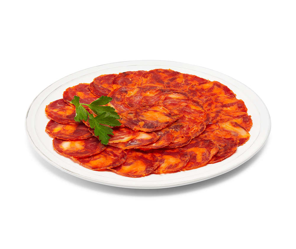 Chorizo iberico bellota geschnitten