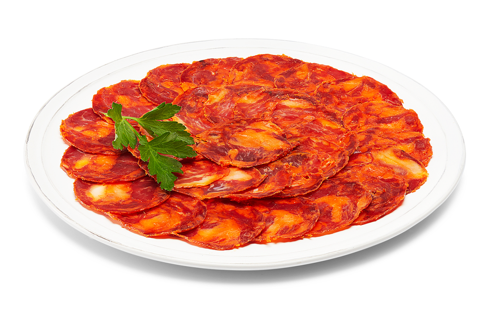 Chorizo iberico bellota geschnitten