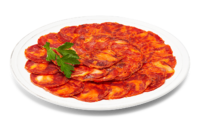 Chorizo iberico bellota geschnitten Chorizo iberico bellota geschnitten