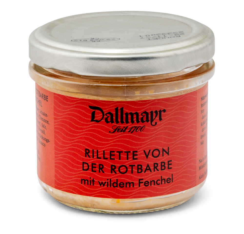 Rillette von der Rotbarbe mit wildem Fenchel Rillette von der Rotbarbe mit wildem Fenchel