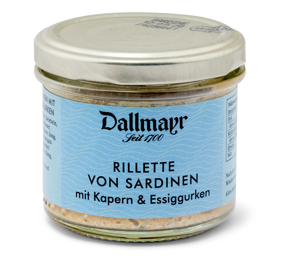 Rillette von Sardinen mit Kapern und Essiggurken Rillette von Sardinen mit Kapern und Essiggurken