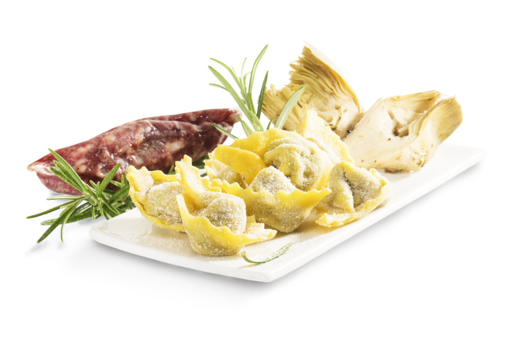 Cappelletti mit Artischocken und Salsiccia Cappelletti mit Artischocken und Salsiccia