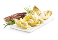 Cappelletti mit Artischocken und Salsiccia Cappelletti mit Artischocken und Salsiccia