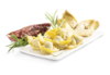Cappelletti mit Artischocken und Salsiccia Cappelletti mit Artischocken und Salsiccia