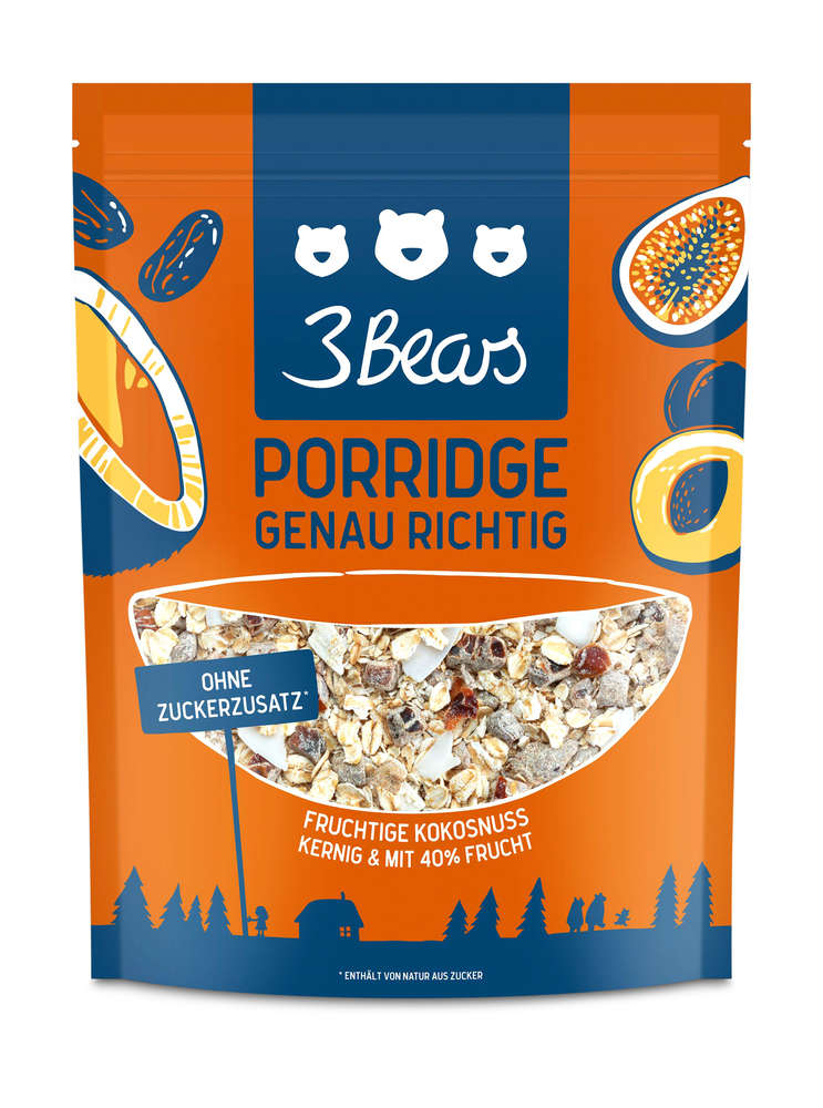 Porridge "Fruchtige Kokosnuss" 3 Bears