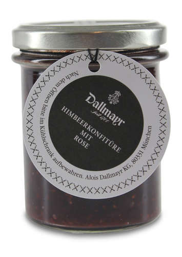 Himbeerfruchtaufstrich mit Rose Himbeerfruchtaufstrich mit Rose