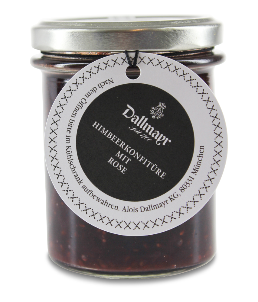 Himbeerfruchtaufstrich mit Rose Himbeerfruchtaufstrich mit Rose