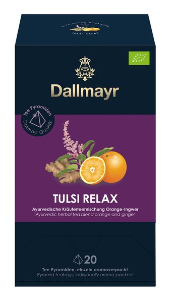 Tulsi Relax Bio Ayurvedische Kräuterteemischung Orange - Ingwer Tulsi Relax Bio Ayurvedische Kräuterteemischung Orange - Ingwer
