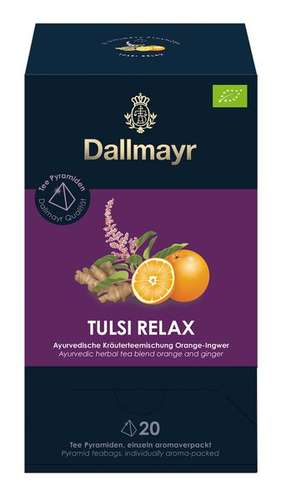 Tulsi Relax Bio Ayurvedische Kräuterteemischung Orange - Ingwer Tulsi Relax Bio Ayurvedische Kräuterteemischung Orange - Ingwer