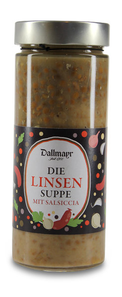 Die Linsensuppe mit Salsiccia Dallmayr Die Linsensuppe mit Salsiccia Dallmayr