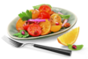 Tomate, Orange, Granatapfel Tomate, Orange, Granatapfel