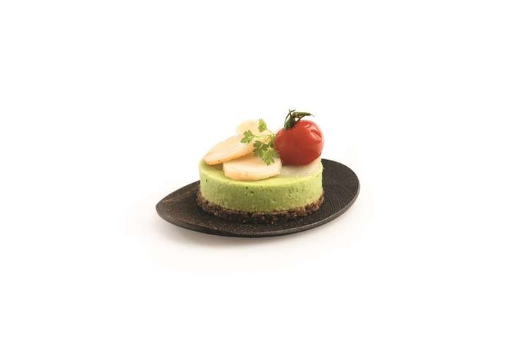 Jakobsmuschel, Erbse, Pumpernickel Jakobsmuschel, Erbse, Pumpernickel