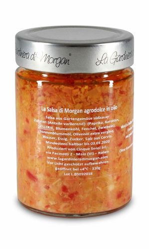 La Salsa di Morgan Agrodolce in Olio - Salsa aus Gartengemüse süßsauer La Salsa di Morgan Agrodolce in Olio - Salsa aus Gartengemüse süßsauer