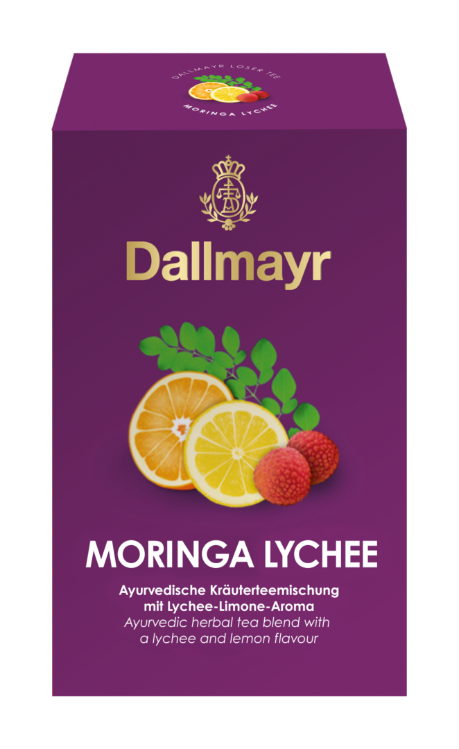 Moringa Lychee Ayurvedische Kräuterteemischung mit Zitrus-Lychee-Aroma