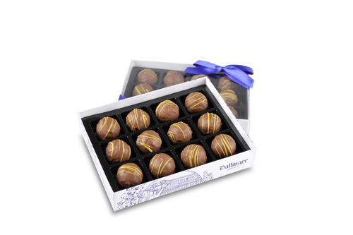Pralinen "Klarsichtpackung" mit Passionsfrucht-Karamell Pralinen Pralinen "Klarsichtpackung" mit Passionsfrucht-Karamell Pralinen