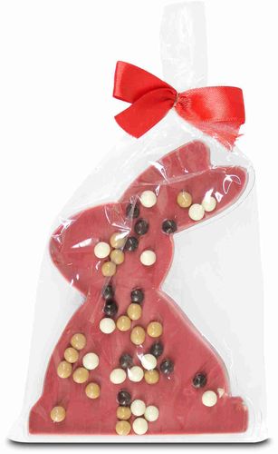 Osterhase Erdbeer mit Knusperperlen und Knallbrause Dallmayr Osterhase Erdbeer mit Knusperperlen und Knallbrause Dallmayr