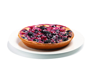 Beeren-Sauerrahm Tarte, für 4 bis 6 Personen