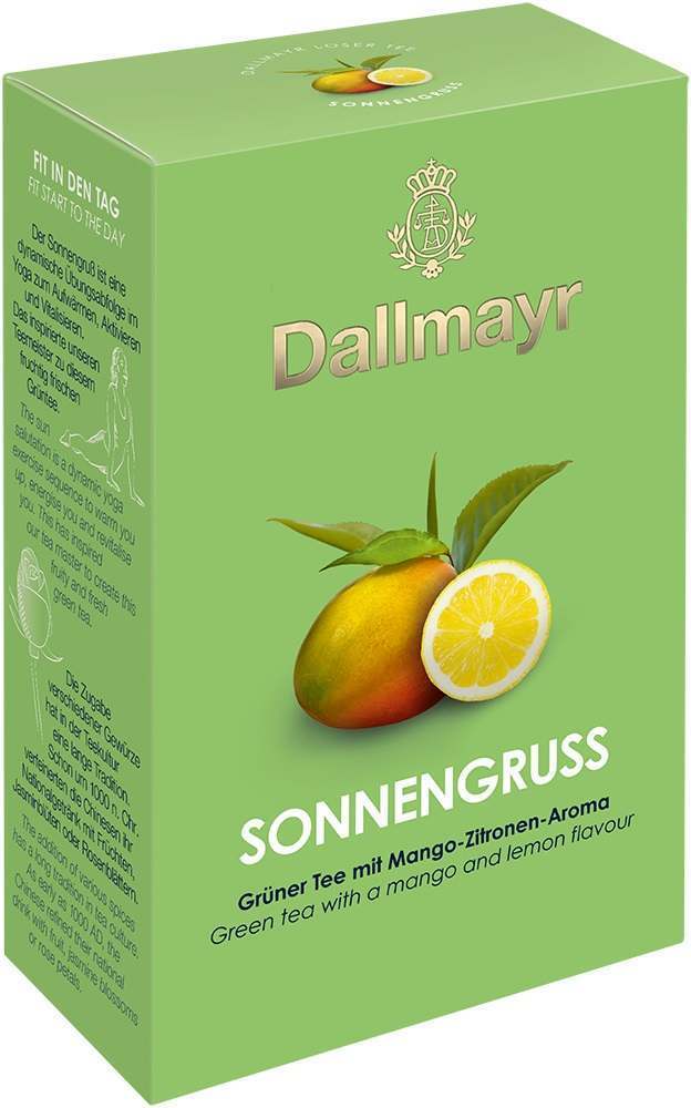 Aromatisierter Grüner Tee Sonnengruss mit Mango-Zitronen-Geschmack