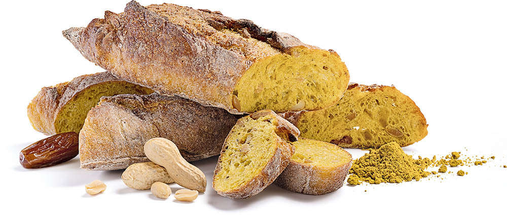 Baguette mit Curry, Dattel und Erdnuss Dallmayr Baguette mit Curry, Dattel und Erdnuss Dallmayr
