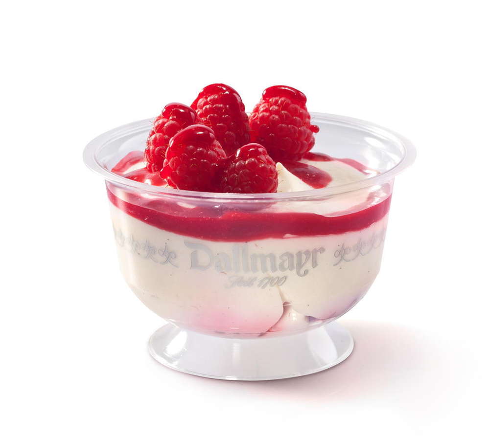 Bayerische Crème mit Himbeermark Bayerische Crème mit Himbeermark