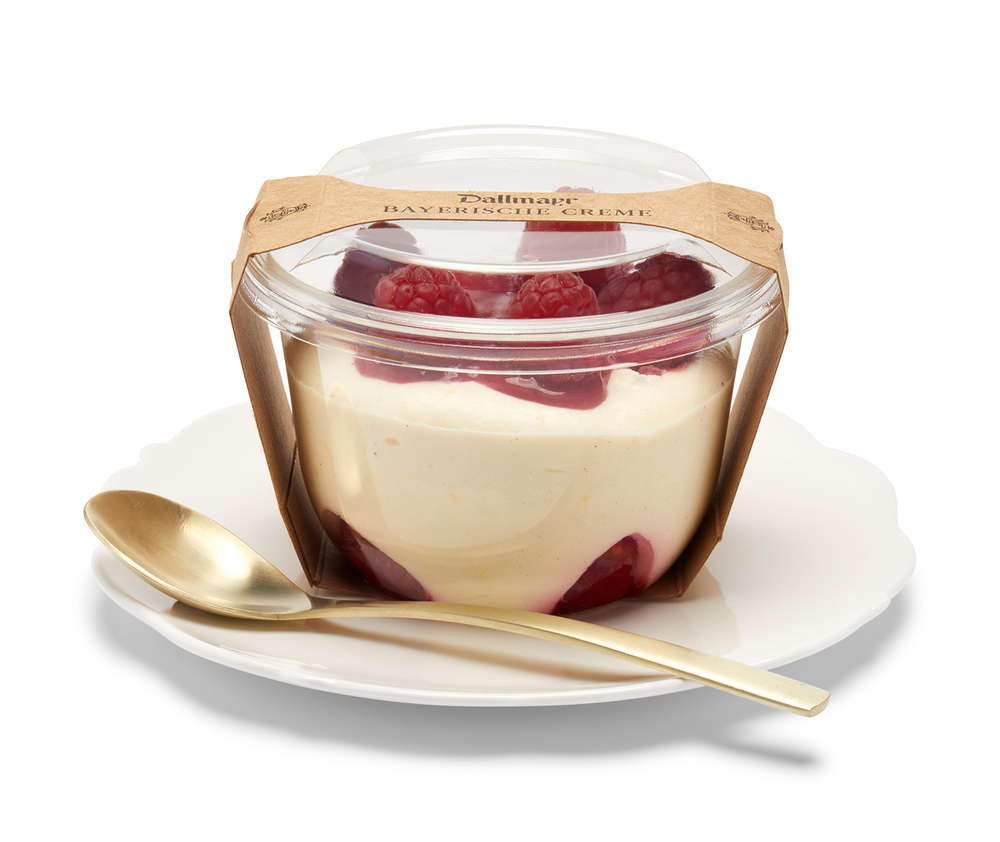 Bayerische Crème mit Himbeermark Bayerische Crème mit Himbeermark