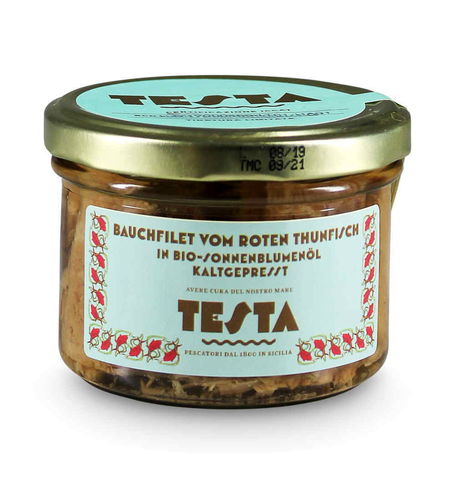 Testa Bauchfilet vom roten Thunfisch Testa Bauchfilet vom roten Thunfisch