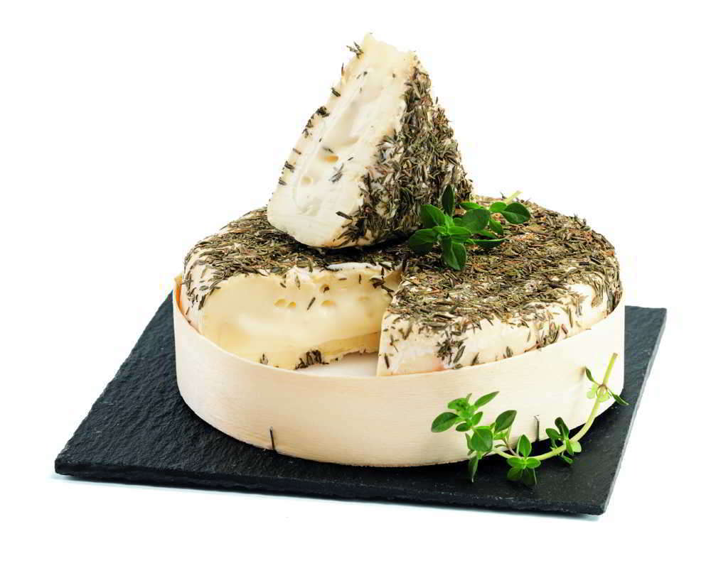 Vera Pagliettina mit Thymian, Rohmilch 3-Milch, mind. 51 % F.i.Tr. Vera Pagliettina mit Thymian, Rohmilch 3-Milch, mind. 51 % F.i.Tr.