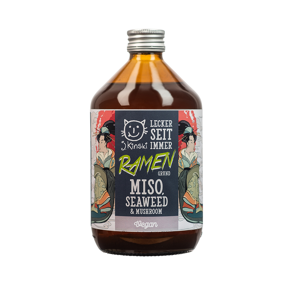 Bio Gemüsebrühe Ramen Miso Seaweed Mushroom Bio Gemüsebrühe Ramen Miso Seaweed Mushroom
