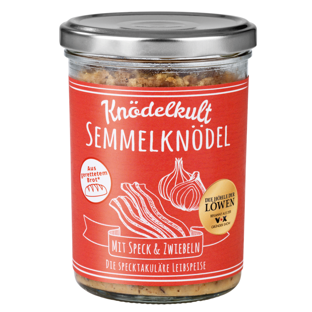 Semmelknödel im Glas mit Speck und Zwiebeln von Knödelkult Semmelknödel im Glas mit Speck und Zwiebeln von Knödelkult
