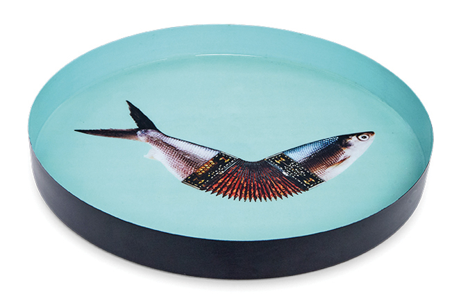 Tablett Fisch rund Curiosito