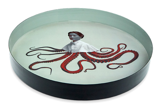 Tablett Pulpo rund Curiosito 30cm Durchmesser Tablett Pulpo rund Curiosito 30cm Durchmesser