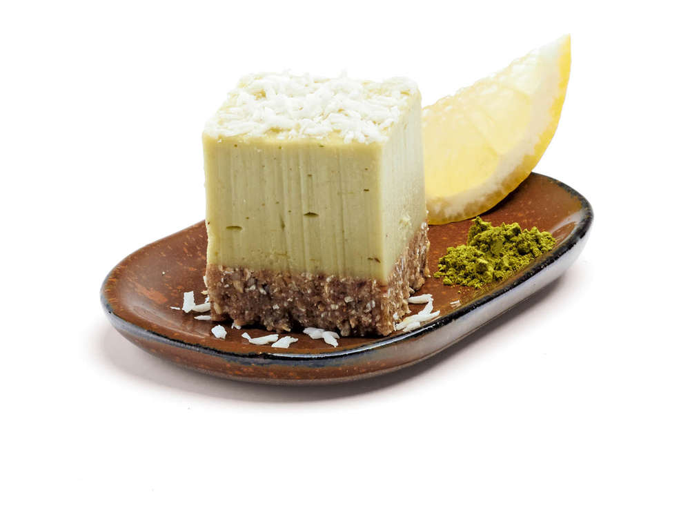 Lemon Matcha Raw Dessert