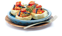 confierte Artischockenböden mit Ratatouille confierte Artischockenböden mit Ratatouille