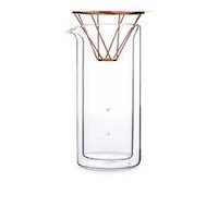 Kaffeekanne Glas mit Kupfer