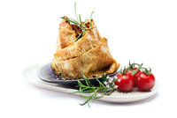 Ratatouille-Rosmarin Strudel mit Buchweizen Ratatouille-Rosmarin Strudel mit Buchweizen