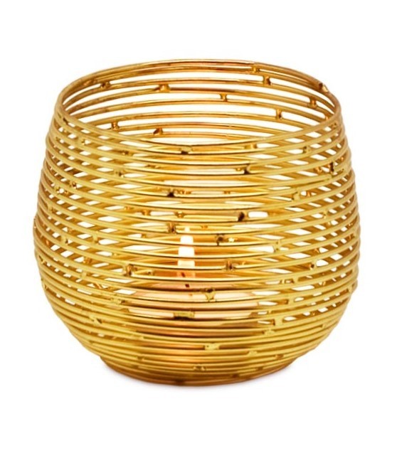 Teelichthalter Roseville gold (1Stück)
