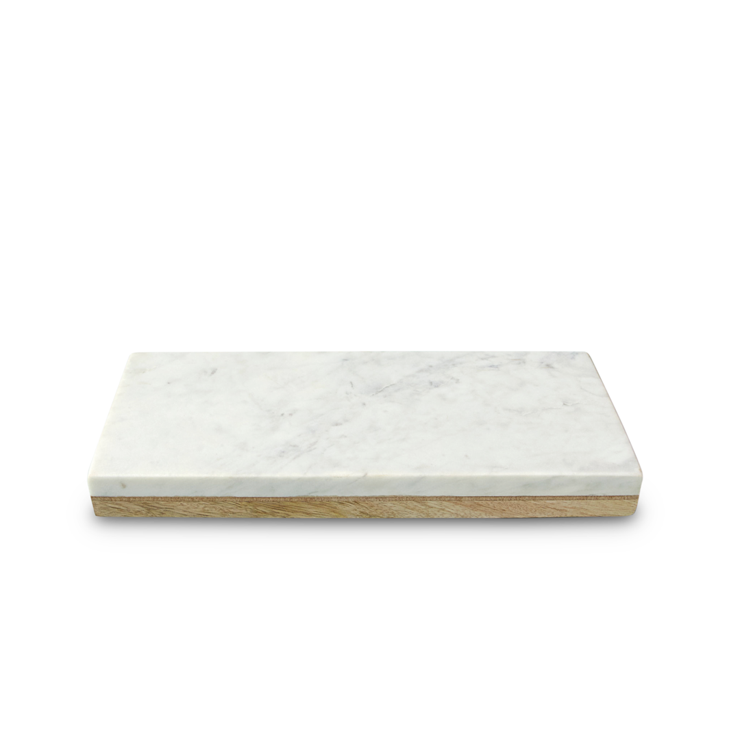 Servierbrett Marmor und Holz zweiseitig