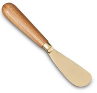 Buttermesser gold mit Holzgriff