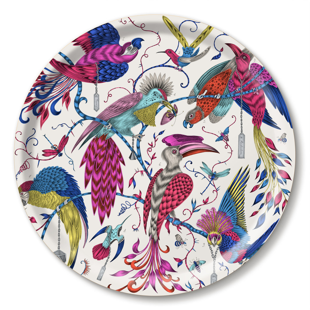 Tablett Audubon Vögel bunt Jamida of Sweden