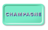 Tablett Champagne