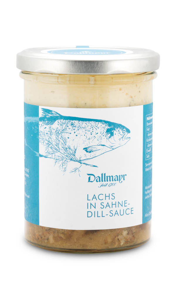 Lachs in Sahne-Dill-Sauce