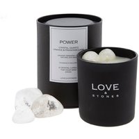 Duftkerze Power Kristallquarz Glas Love and Stones