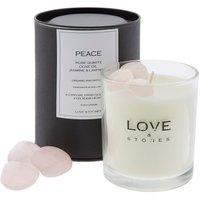 Duftkerze Peace Rosenquarz Glas Love and Stones