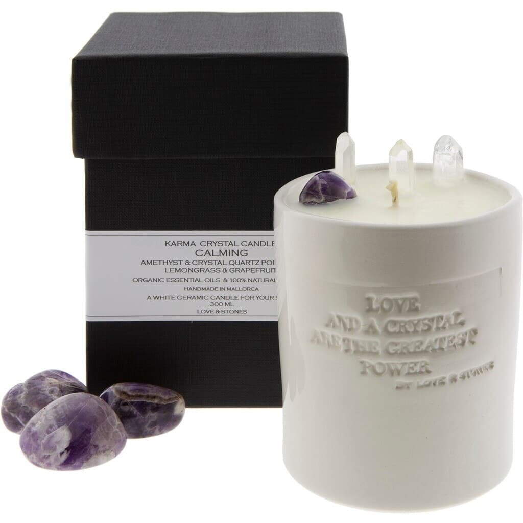 Duftkerze Calming Amethyst Keramik Love and Stones
