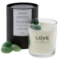 Duftkerze Aventurin Kristall Glas Love and Stones