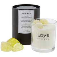Duftkerze Abundance Citrin Glas Love and Stones