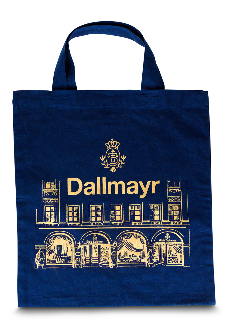 Tasche Dallmayr blau/gold 100% Baumwolle