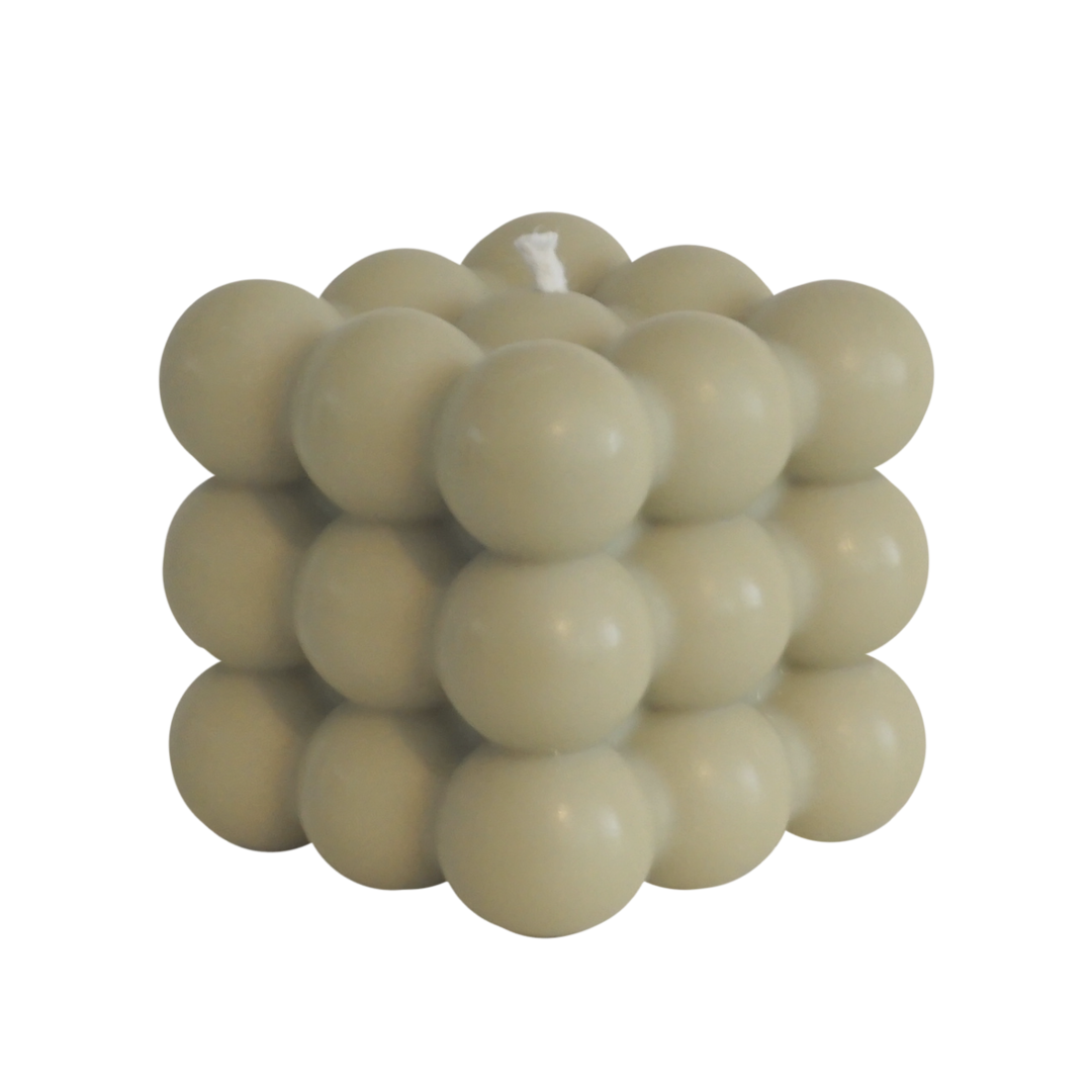 Bubble Kerze pistazie 6x6cm