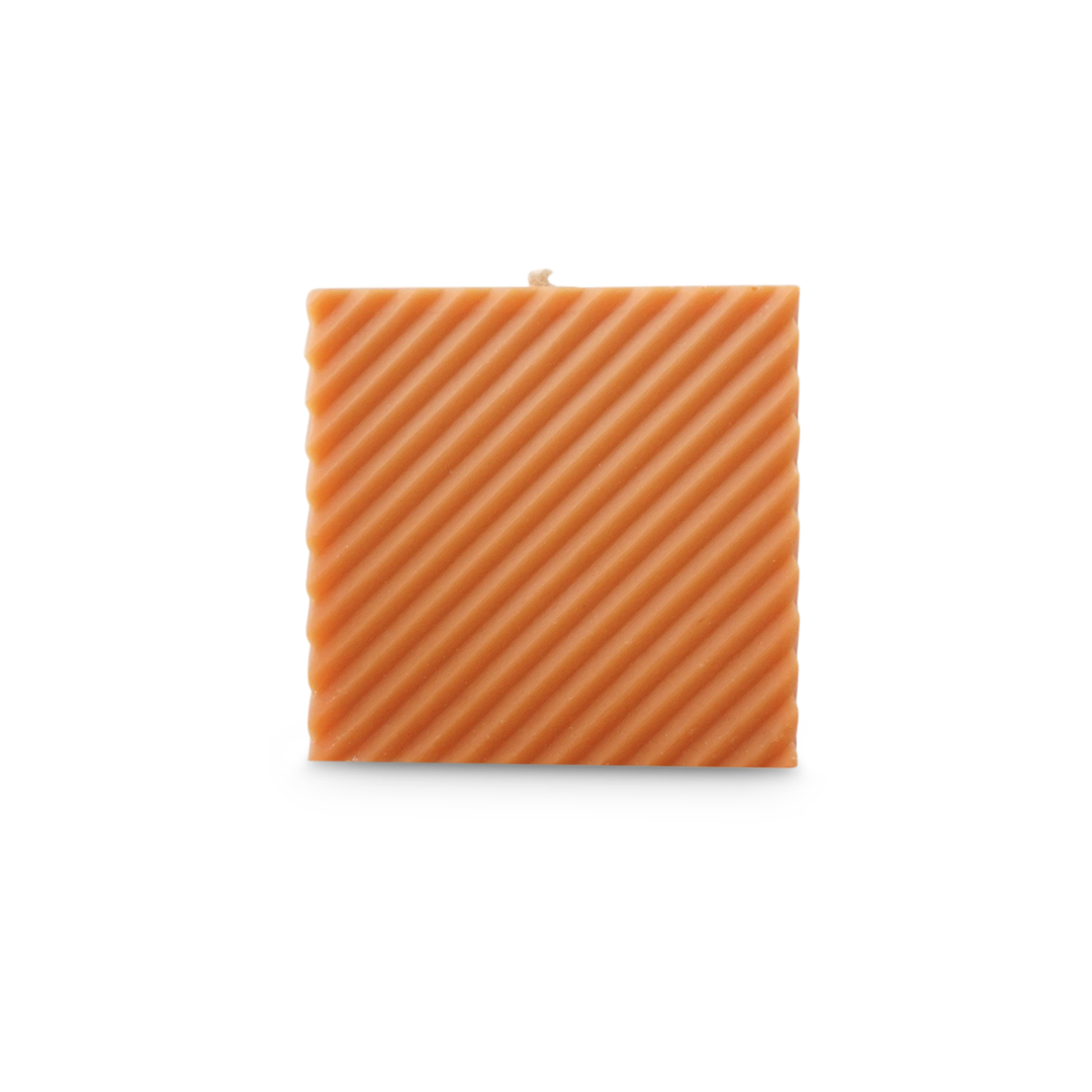 Cube Kerze brauner Zucker 5x5cm